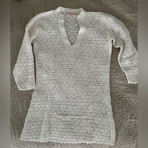 Tory Burch, cotton crochet tunic, size M
